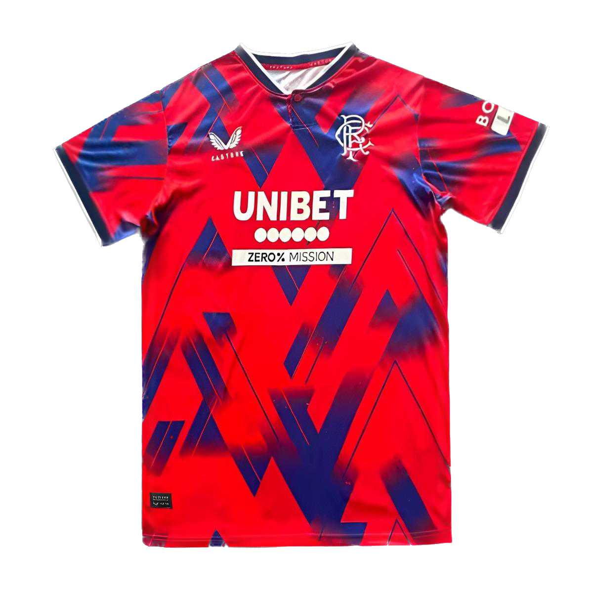 Nueva camiseta vintage de tercera equipación roja del Glasgow Rangers