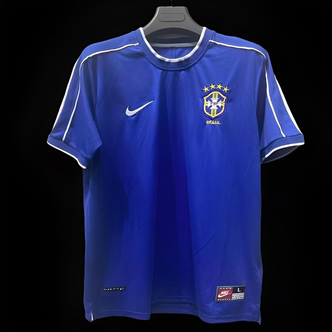 Brazil 1998 Retro Vintage Away Jersey