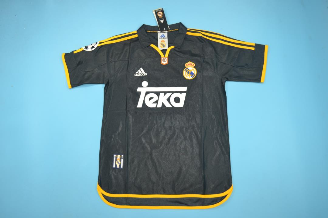 Real Madrid 1999/2000 Vintage Retro UCL Final Black Jersey - Concept Kits