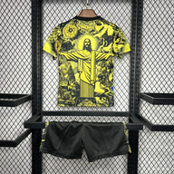 Kids Brazil Christ The Redeemer Yellow Concept Jersey - Concept Kits
