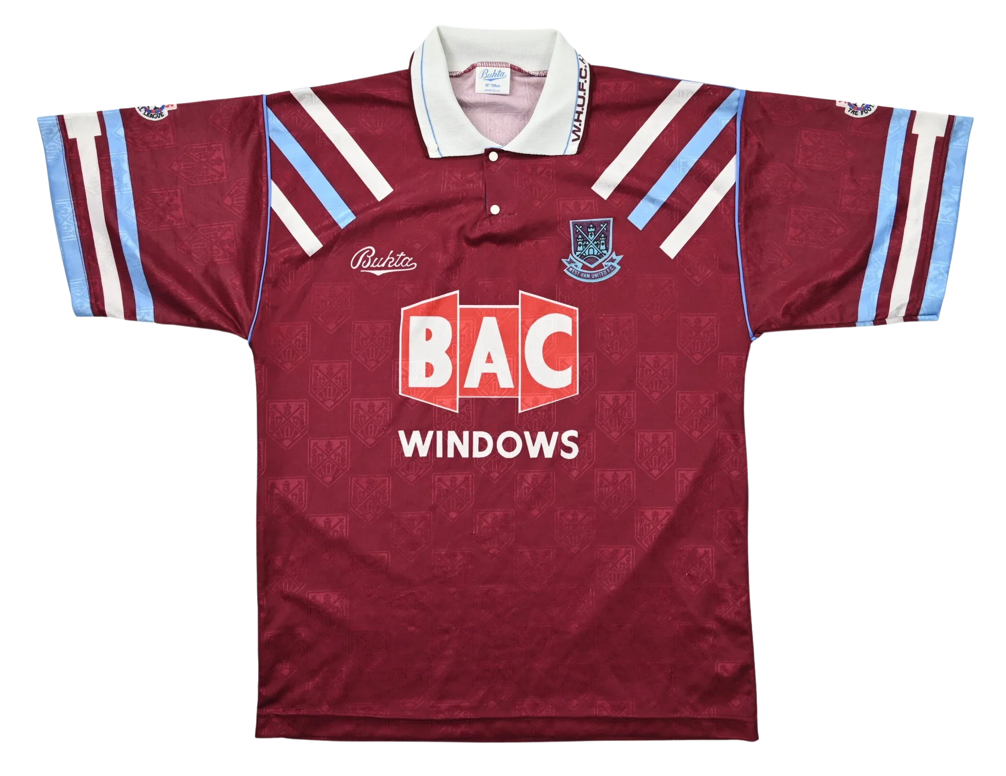 West Ham United 1991/92 Vintage Retro Home Jersey - Concept Kits