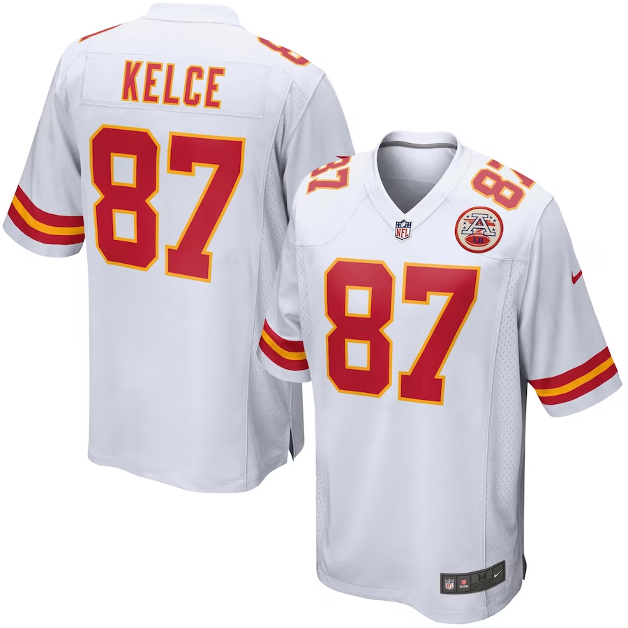 Kansas City Chiefs 2023 Kelce #87 White Jersey