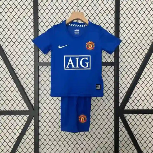 Manchester United Retro 2007-08 Kids Away Football Kit