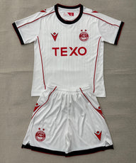 Aberdeen 26/27 White/Black/Red Trim Away Kids Jersey Set