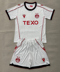 Aberdeen 26/27 White/Black/Red Trim Away Kids Jersey Set