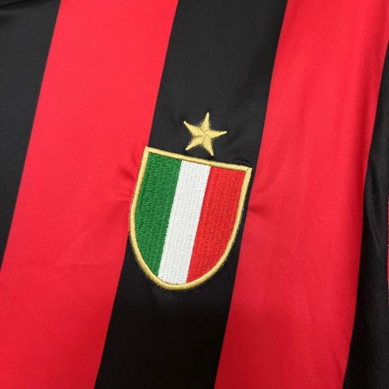 AC Milan 1988/89 Vintage Retro Red/Black Home Jersey