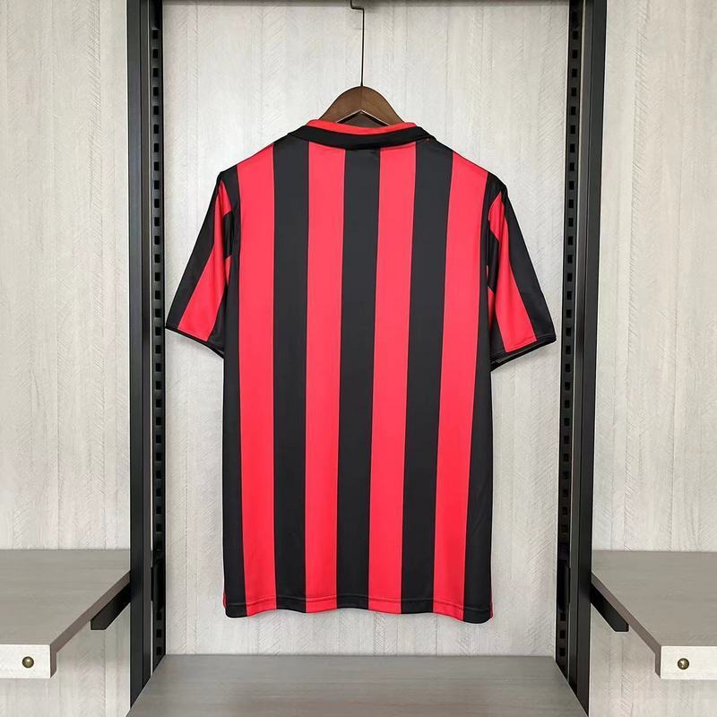 AC Milan 1988/89 Vintage Retro Red/Black Home Jersey
