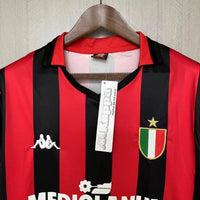 AC Milan 1988/89 Vintage Retro Red/Black Home Jersey