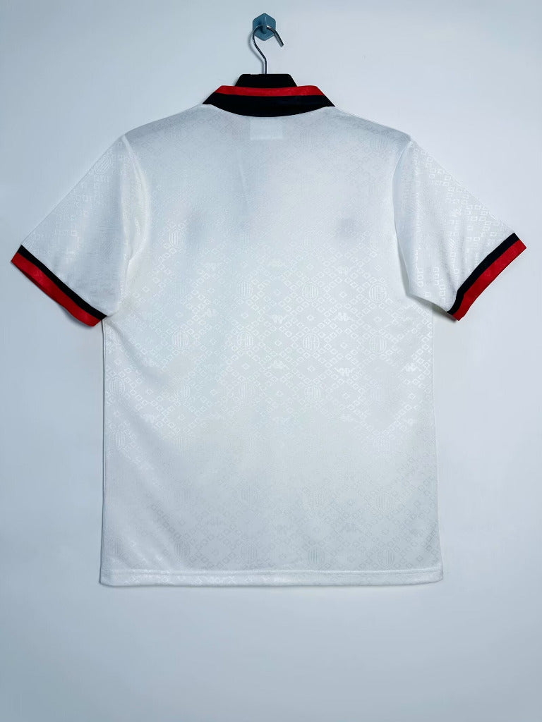 AC Milan 1989/90 Retro White/Red Away Jersey