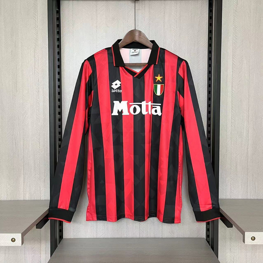 AC Milan 1993/94 Vintage Retro Home Long Sleeve Jersey