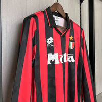 AC Milan 1993/94 Vintage Retro Home Long Sleeve Jersey