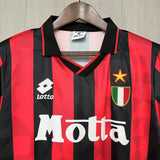 AC Milan 1993/94 Vintage Retro Home Long Sleeve Jersey