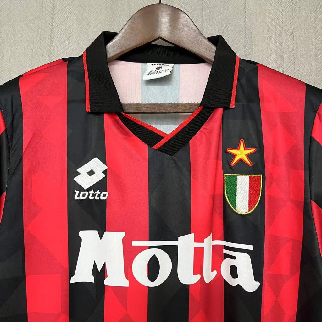 AC Milan 1993/94 Vintage Retro Home Long Sleeve Jersey
