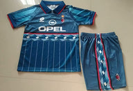 AC Milan 1995/96 Blue Away Kids Jersey Set