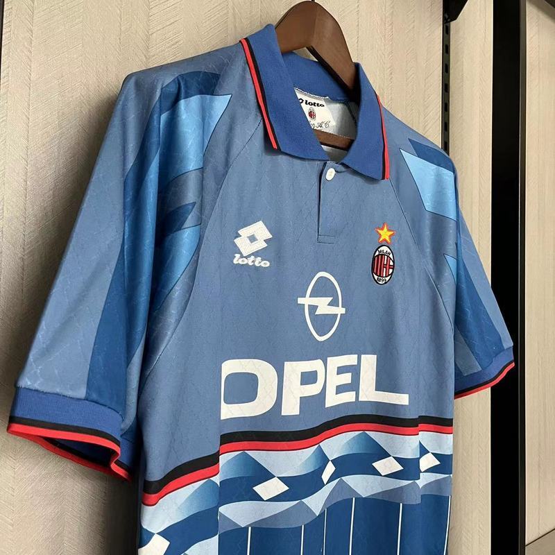 AC Milan 1995/96 Vintage Retro Blue Away Jersey