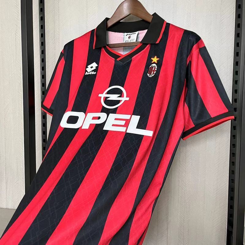 AC Milan 1995/96 Vintage Retro Red/Black Home Jersey