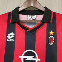 AC Milan 1995/96 Vintage Retro Red/Black Home Jersey