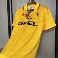 AC Milan 1995/96 Vintage Retro Yellow Forth Away Jersey