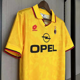 AC Milan 1995/96 Vintage Retro Yellow Forth Away Jersey