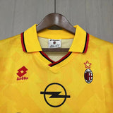 AC Milan 1995/96 Vintage Retro Yellow Forth Away Jersey
