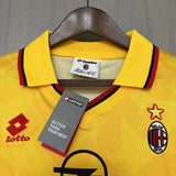 AC Milan 1995/96 Vintage Retro Yellow Forth Away Jersey