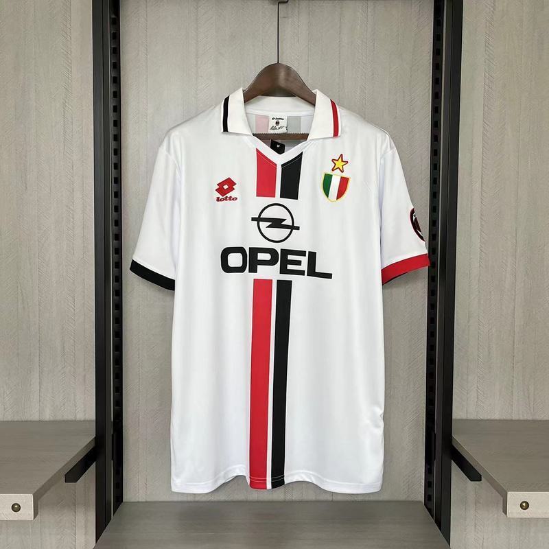 AC Milan 1996/97 Vintage Retro White Away Jersey