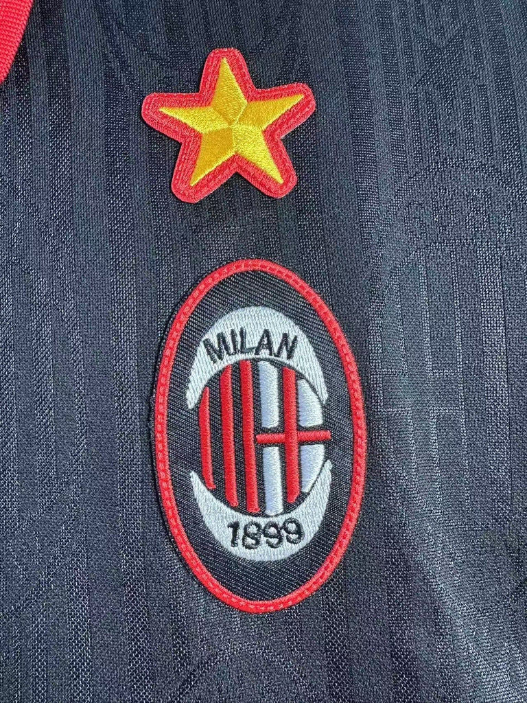AC Milan 1997/98 Retro Black/Red Third Away Jersey