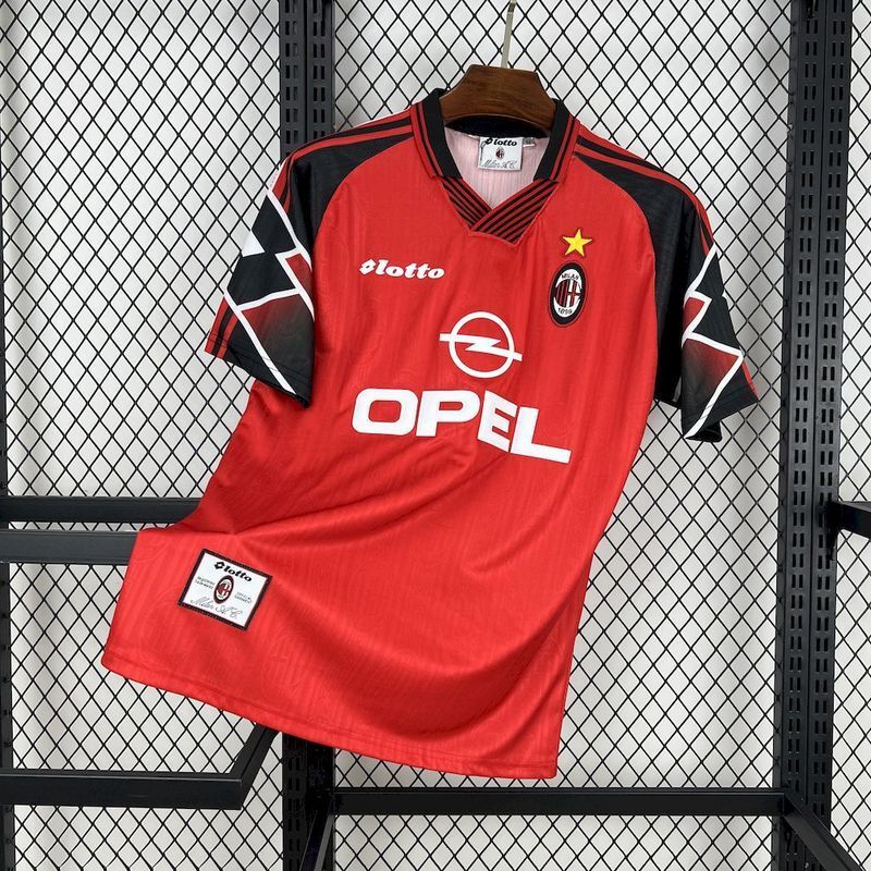 AC Milan 1998/99 Vintage Retro Red Away Jersey