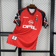 AC Milan 1998/99 Vintage Retro Red Away Jersey