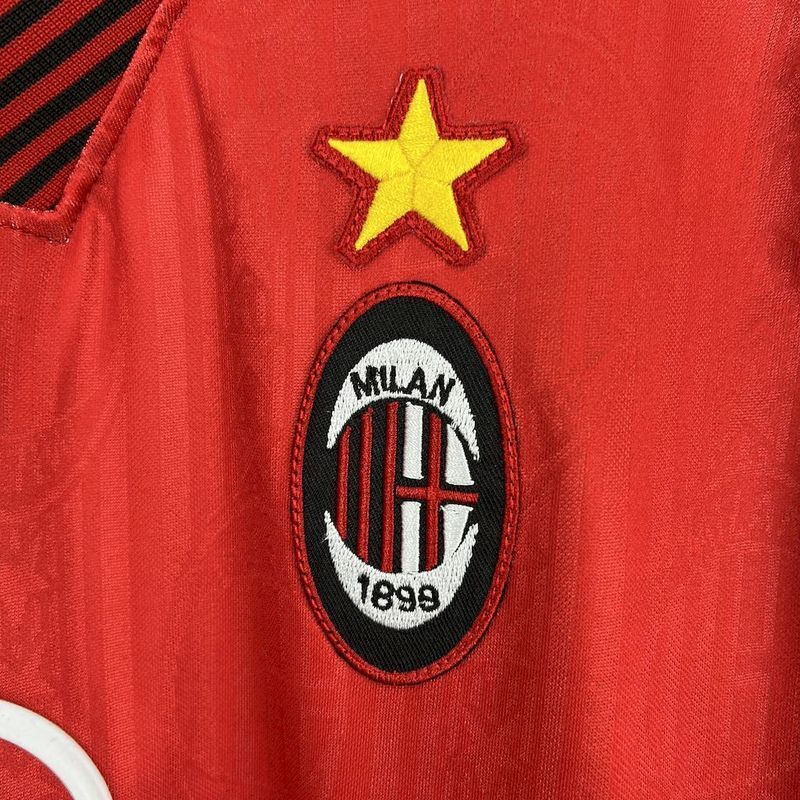 AC Milan 1998/99 Vintage Retro Red Away Jersey