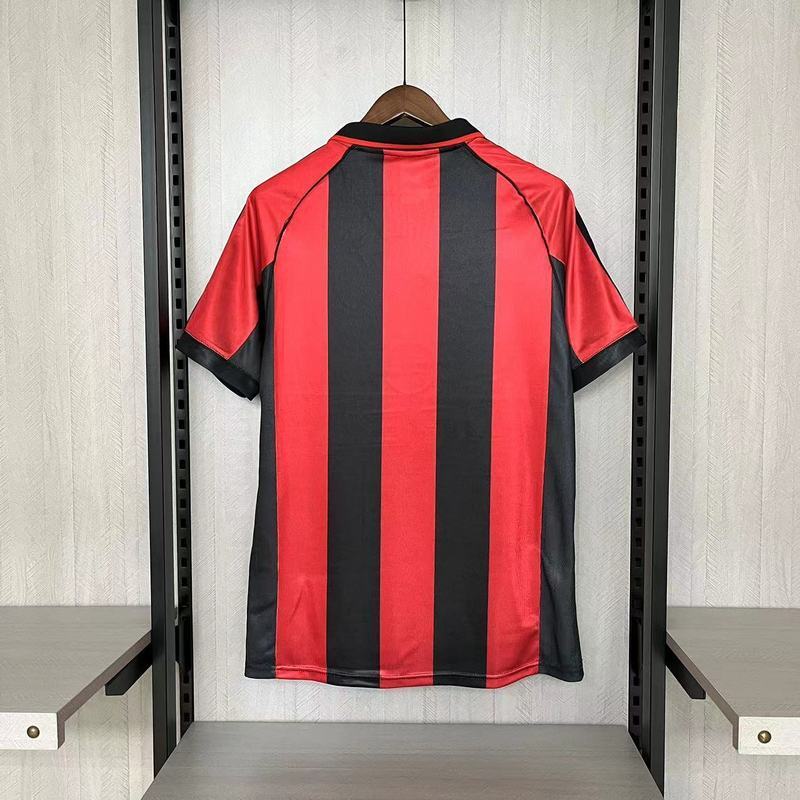 AC Milan 1998/99 Vintage Retro Red/Black Home Jersey