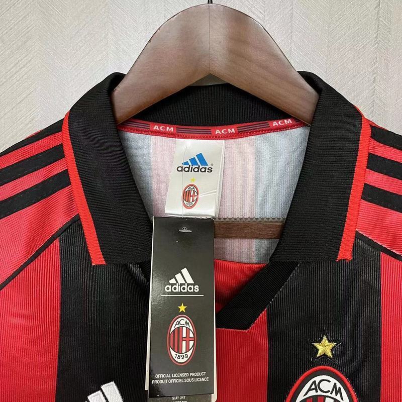 AC Milan 1998/99 Vintage Retro Red/Black Home Jersey