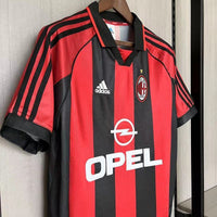 AC Milan 1998/99 Vintage Retro Red/Black Home Jersey