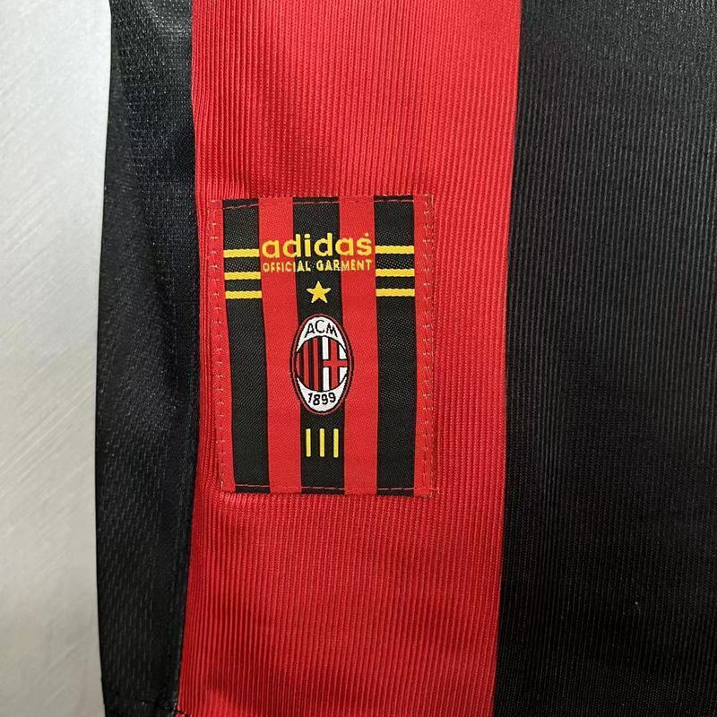 AC Milan 1998/99 Vintage Retro Red/Black Home Jersey