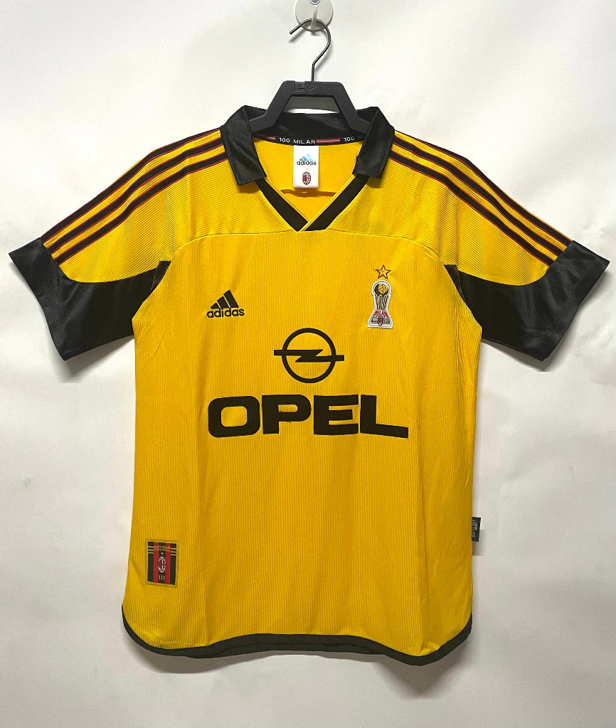 AC Milan 1999/00 Retro Yellow Away Jersey
