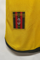 AC Milan 1999/00 Retro Yellow Away Jersey