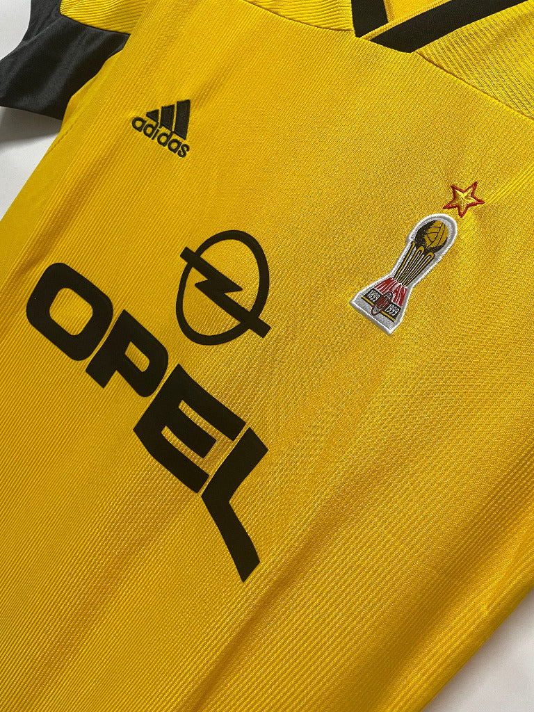 AC Milan 1999/00 Retro Yellow Away Jersey