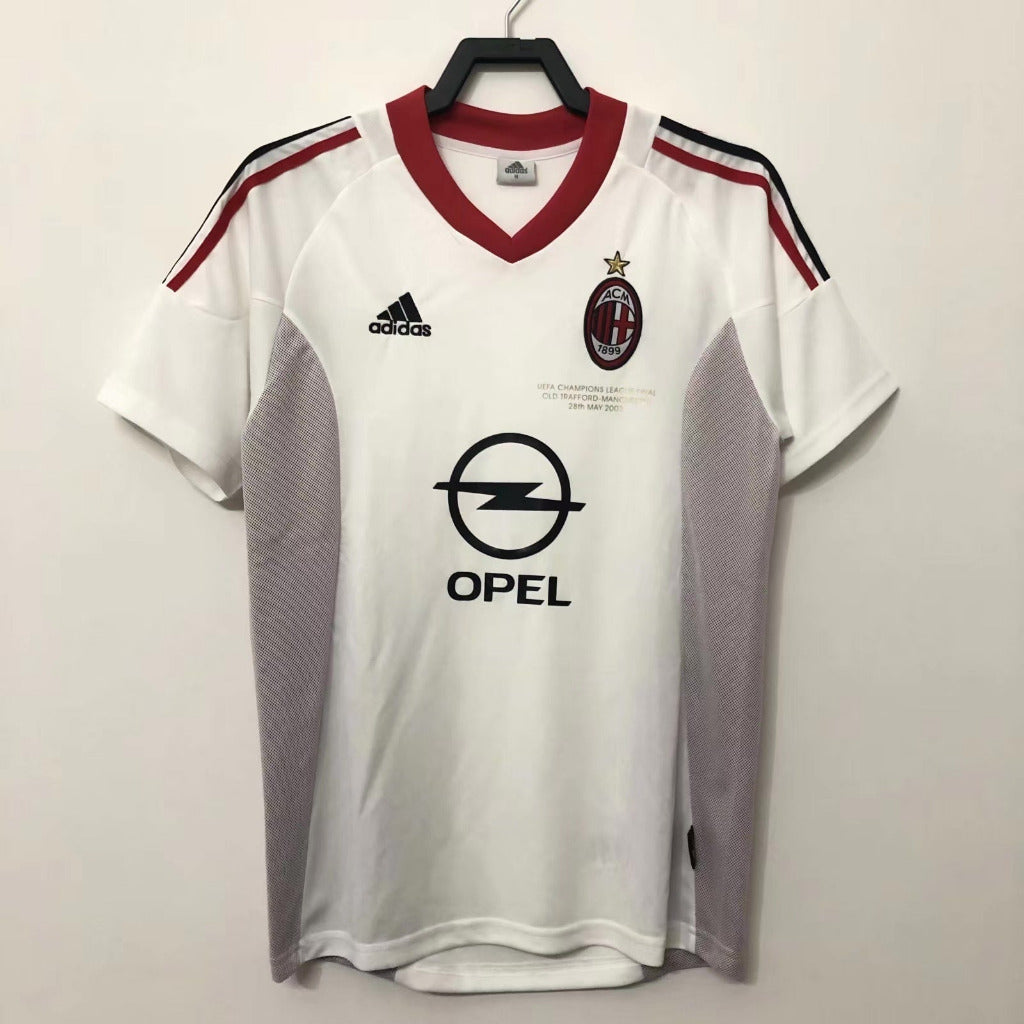 AC Milan 2002 Retro White Away Jersey
