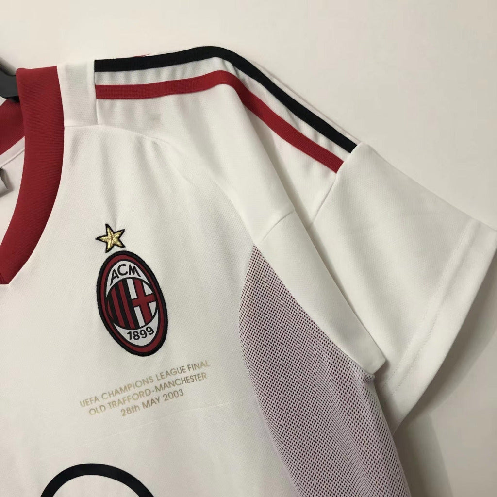 AC Milan 2002 Retro White Away Jersey