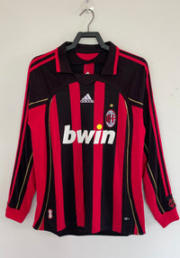 AC Milan 2006/07 Retro Red/Black Home Long Sleeve Jersey