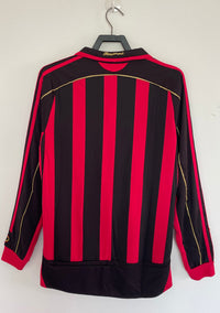 AC Milan 2006/07 Retro Red/Black Home Long Sleeve Jersey