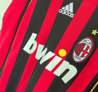 AC Milan 2006/07 Retro Red/Black Home Long Sleeve Jersey