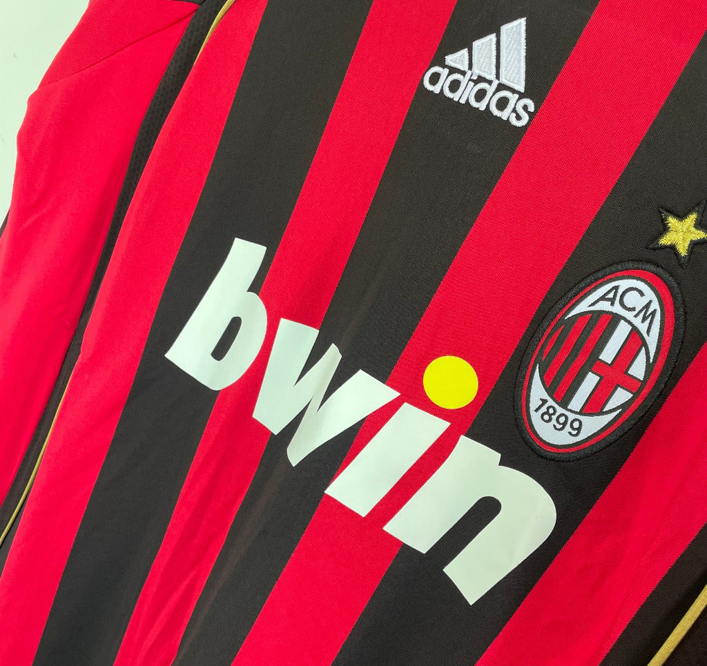 AC Milan 2006/07 Retro Red/Black Home Long Sleeve Jersey