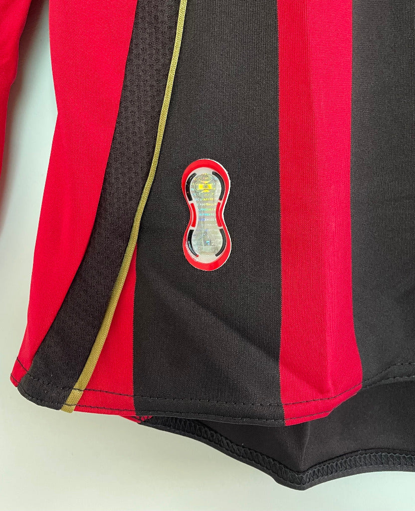 AC Milan 2006/07 Retro Red/Black Home Long Sleeve Jersey
