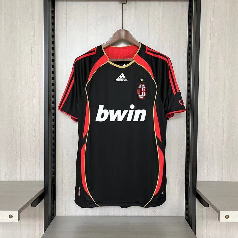 AC Milan 2006/07 Vintage Retro Black Third Away Jersey