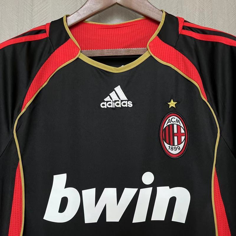 AC Milan 2006/07 Vintage Retro Black Third Away Jersey