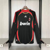 AC Milan 2006/07 Vintage Retro Black Third Away Long Sleeve Jersey