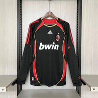 AC Milan 2006/07 Vintage Retro Black Third Away Long Sleeve Jersey