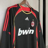 AC Milan 2006/07 Vintage Retro Black Third Away Long Sleeve Jersey