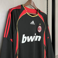 AC Milan 2006/07 Vintage Retro Black Third Away Long Sleeve Jersey
